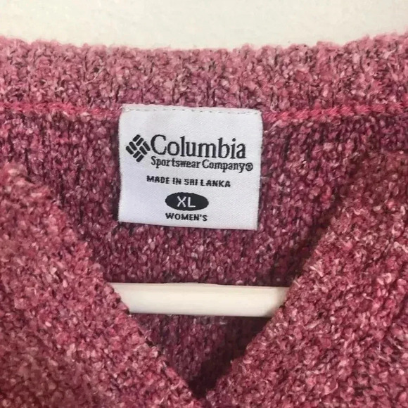Columbia Pink Knit Sweater Women's Size XL - Picture 6 of 9